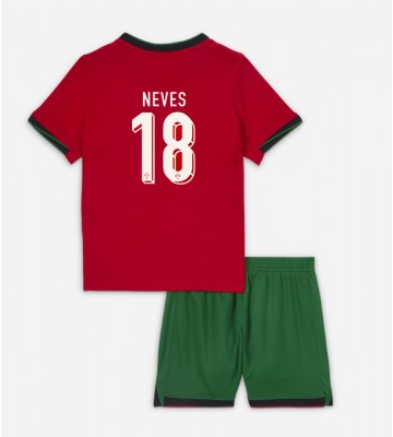 Portugal Ruben Neves #18 Replika Babytøj Hjemmebanesæt Børn EM 2024 Kortærmet (+ Korte bukser)